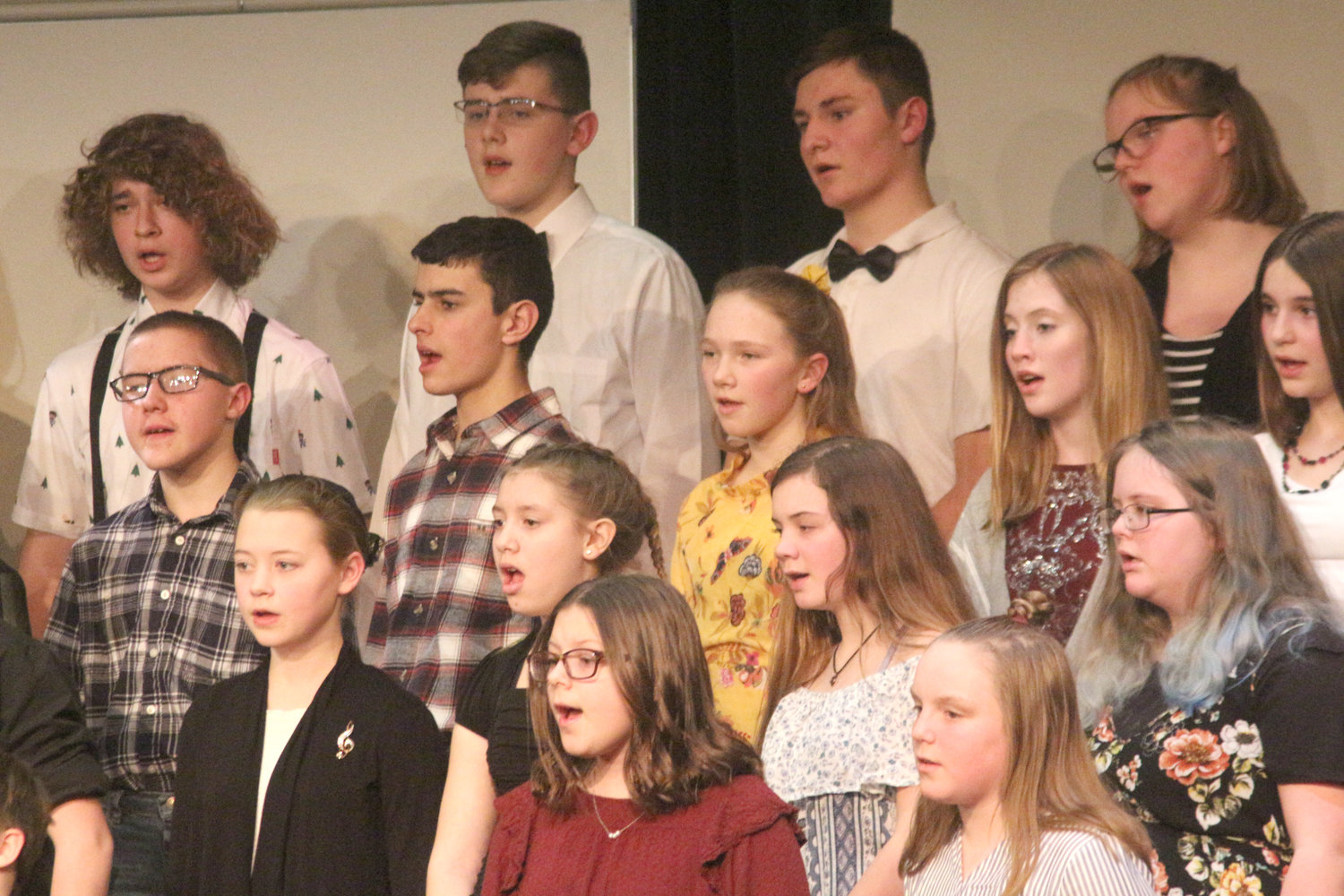 The Mid-Prairie Middle School seventh- and eighth-grade choir performed at Mid-Prairie High School on Tuesday, Feb. 25.